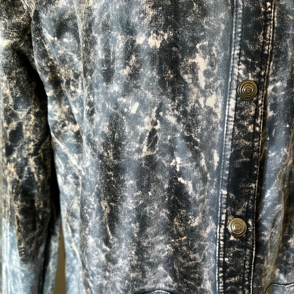 Fun pattern shacket style button up top. - Picture 3 of 8